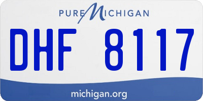 MI license plate DHF8117