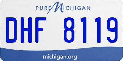 MI license plate DHF8119