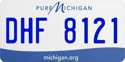 MI license plate DHF8121