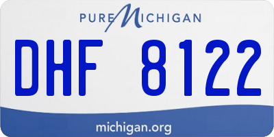 MI license plate DHF8122
