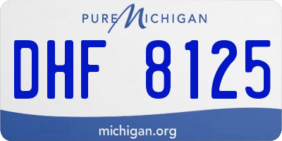 MI license plate DHF8125