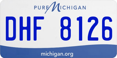 MI license plate DHF8126