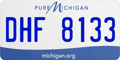 MI license plate DHF8133