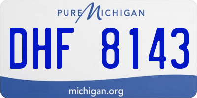 MI license plate DHF8143
