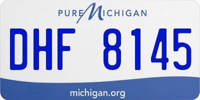 MI license plate DHF8145