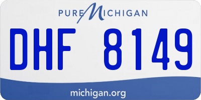 MI license plate DHF8149