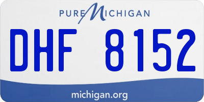 MI license plate DHF8152