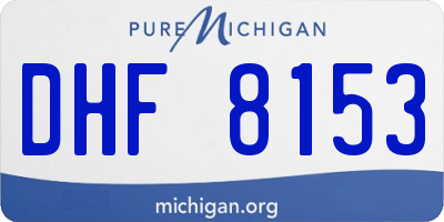 MI license plate DHF8153