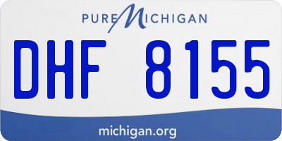 MI license plate DHF8155