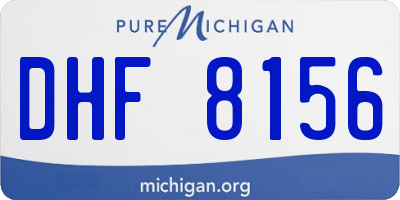MI license plate DHF8156
