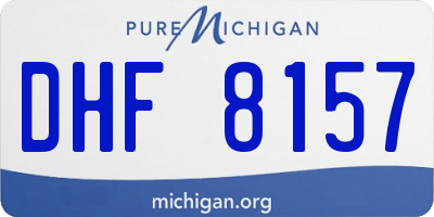 MI license plate DHF8157