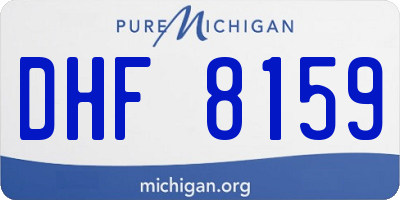 MI license plate DHF8159