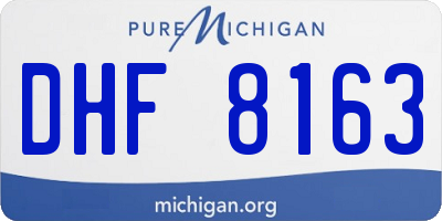 MI license plate DHF8163