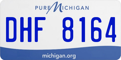MI license plate DHF8164