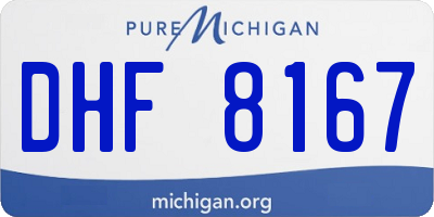 MI license plate DHF8167
