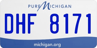 MI license plate DHF8171