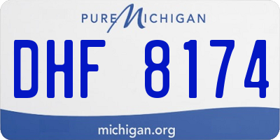 MI license plate DHF8174