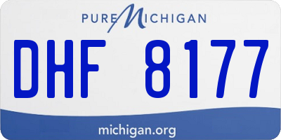 MI license plate DHF8177