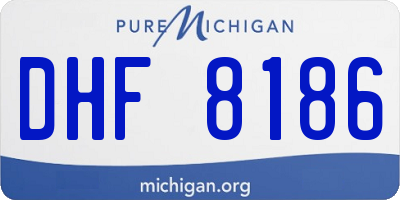 MI license plate DHF8186