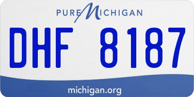 MI license plate DHF8187