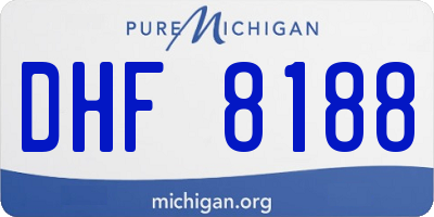 MI license plate DHF8188