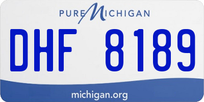 MI license plate DHF8189