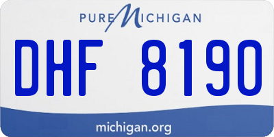 MI license plate DHF8190
