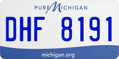 MI license plate DHF8191