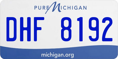 MI license plate DHF8192