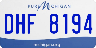 MI license plate DHF8194