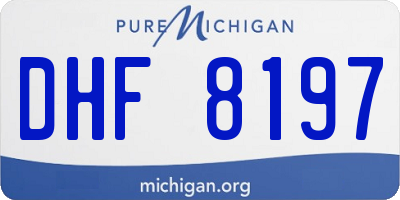 MI license plate DHF8197