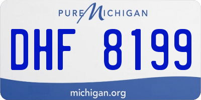 MI license plate DHF8199