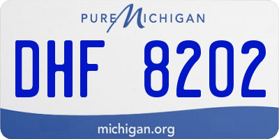 MI license plate DHF8202