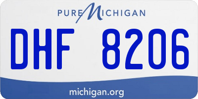 MI license plate DHF8206