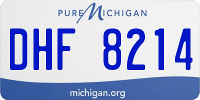 MI license plate DHF8214