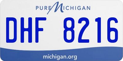 MI license plate DHF8216