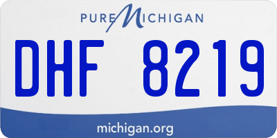MI license plate DHF8219