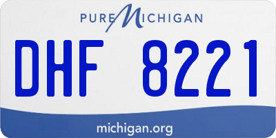 MI license plate DHF8221