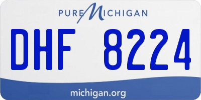 MI license plate DHF8224