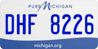 MI license plate DHF8226