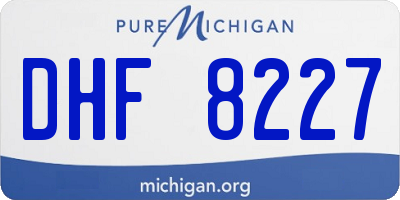 MI license plate DHF8227
