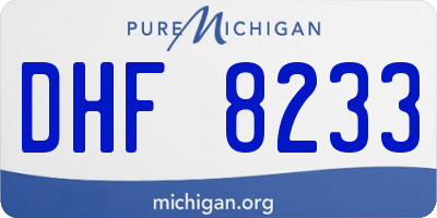 MI license plate DHF8233
