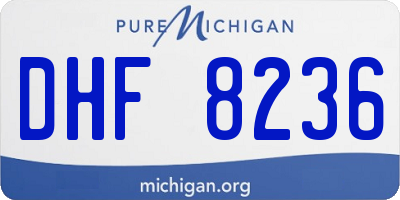 MI license plate DHF8236