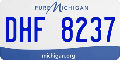 MI license plate DHF8237