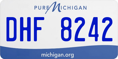 MI license plate DHF8242