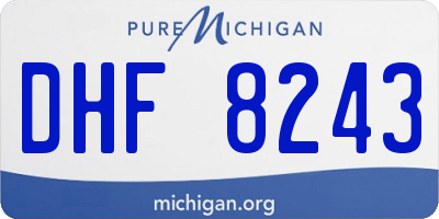 MI license plate DHF8243