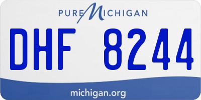 MI license plate DHF8244