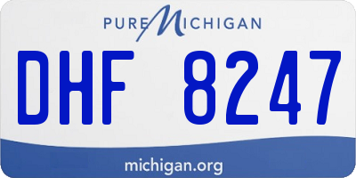 MI license plate DHF8247