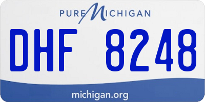MI license plate DHF8248