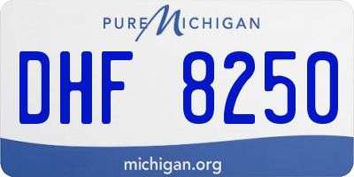 MI license plate DHF8250